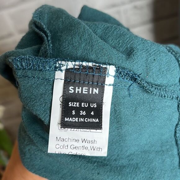 Shein Butterfly Sleeve Twist Front Crop Top Size Small 4 Boho Hippie - Picture 4 of 4